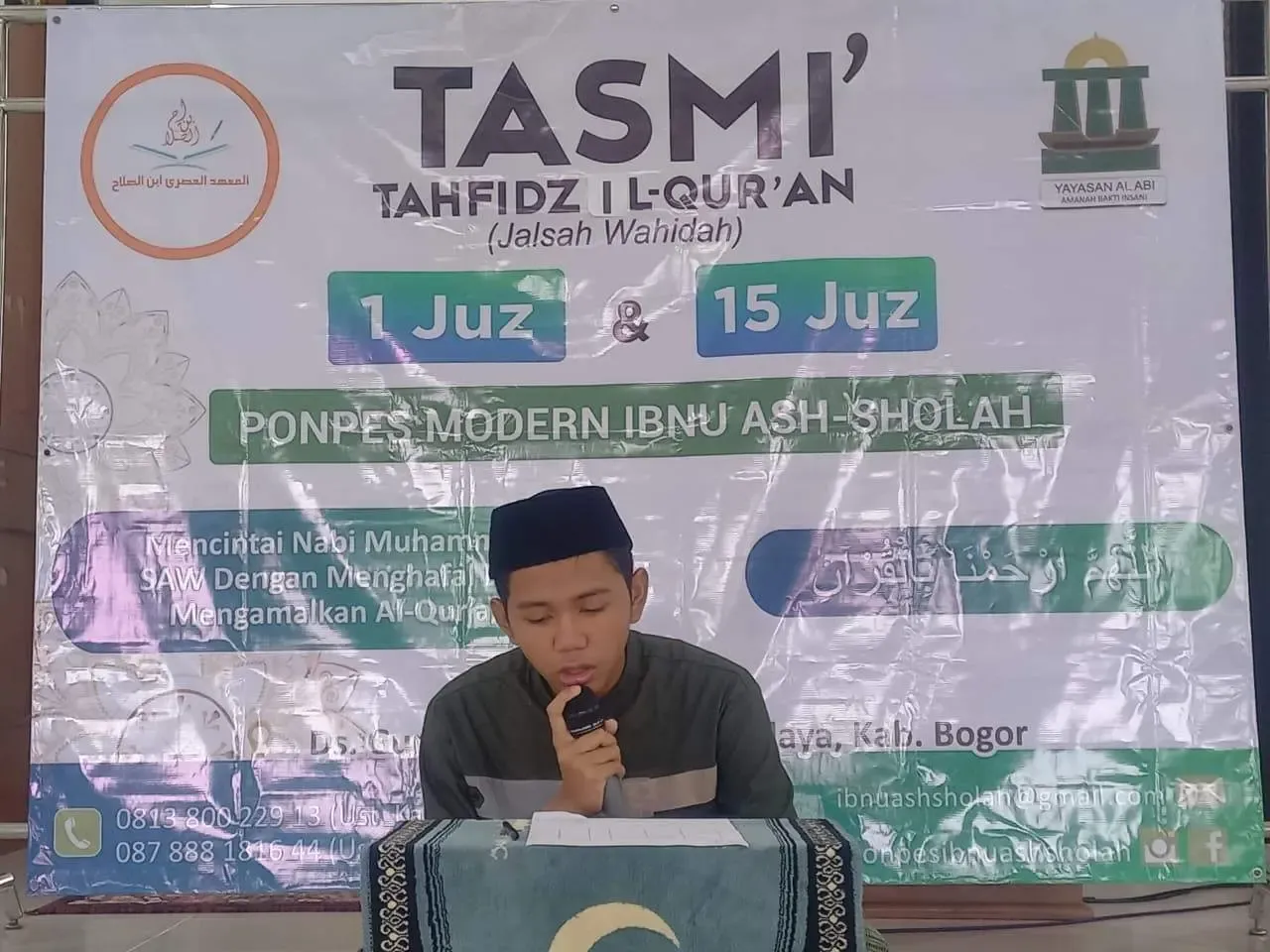 Kegiatan tasmi' tahfiz Al-Qur'an santriwan