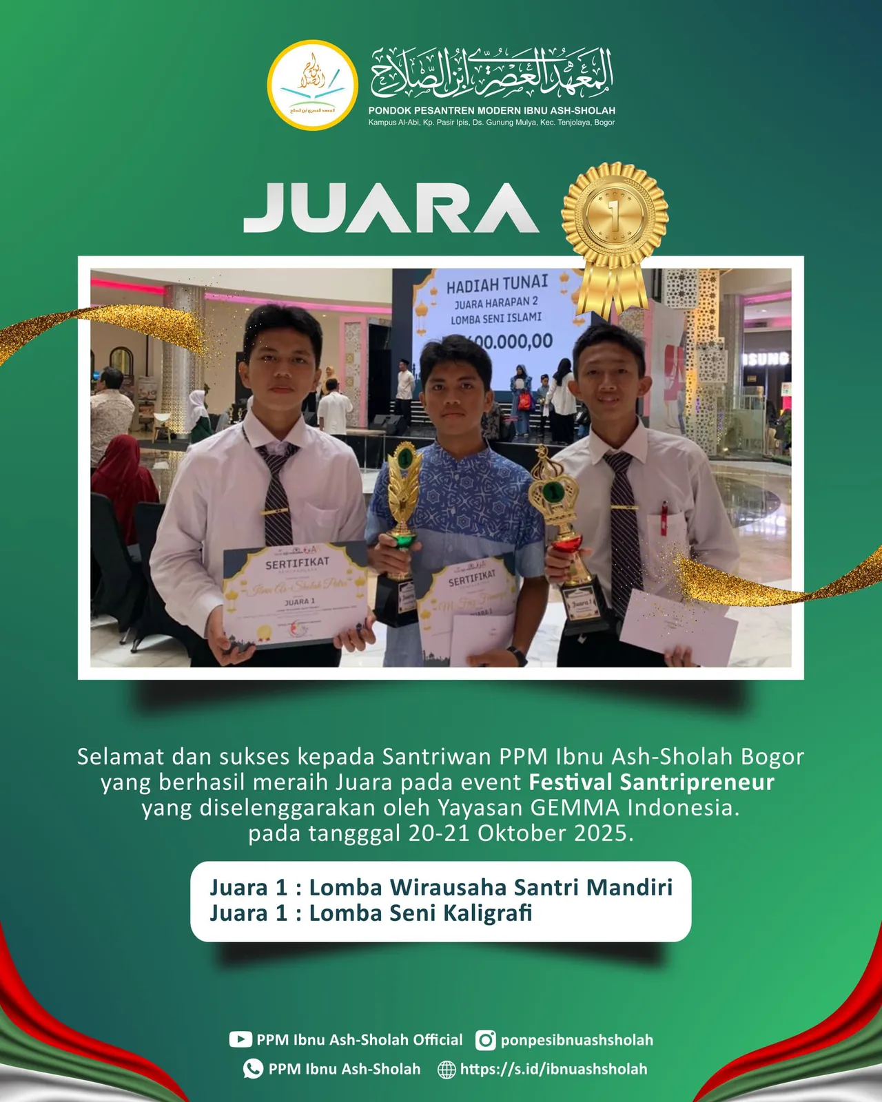 Juara 1 — Festival Santripreneur 2025